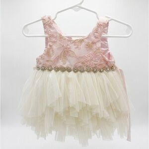 Adorable Pink and Cream Lace Dress